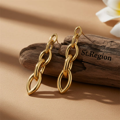 18K Gold-Plated Chain Drop Earrings