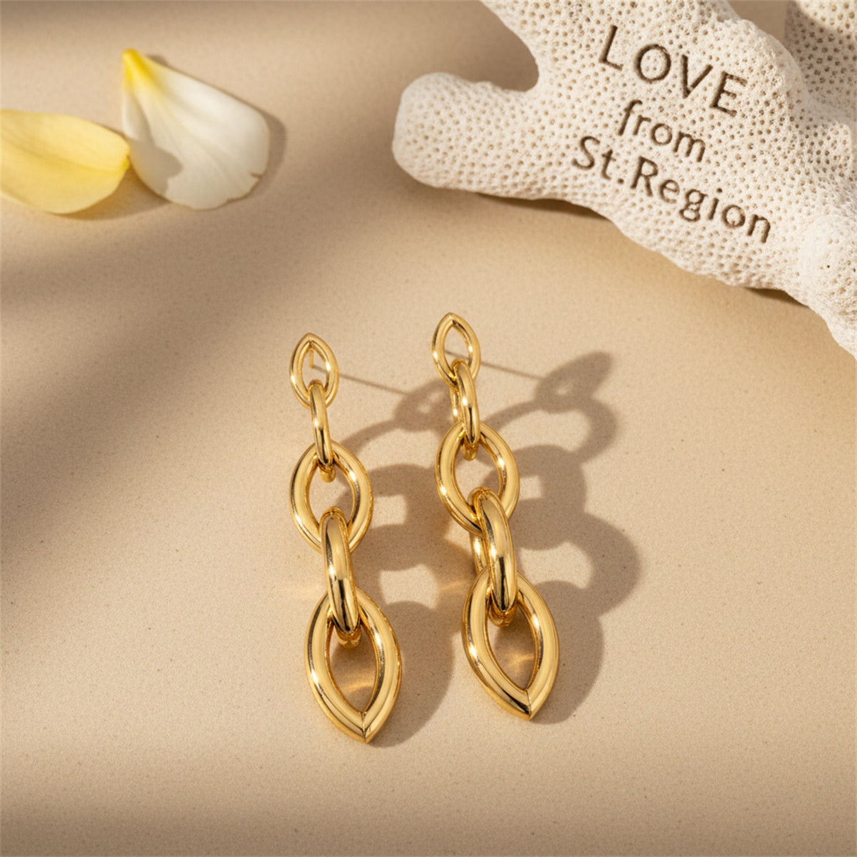 18K Gold-Plated Chain Drop Earrings