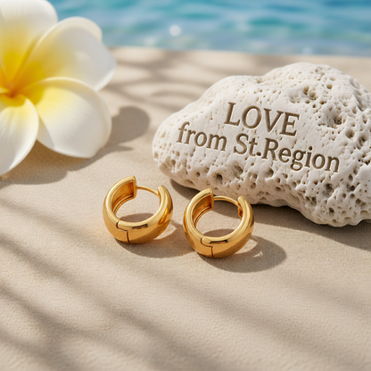 18K Gold-Plated Circle Huggie Earring