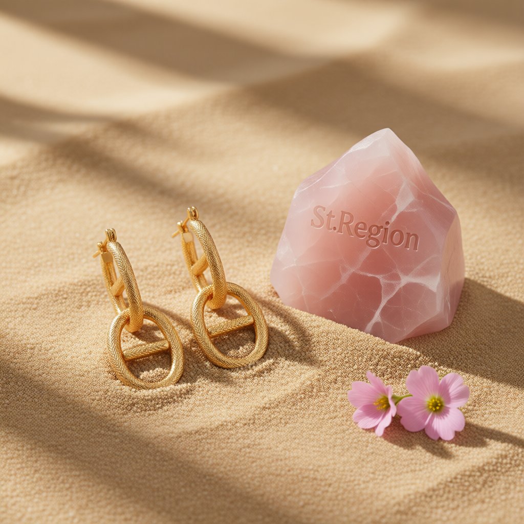 18K Gold-Plated Textured Chain Drop Earring, gold huggie earrings, dainty minimalist design, detail close-up