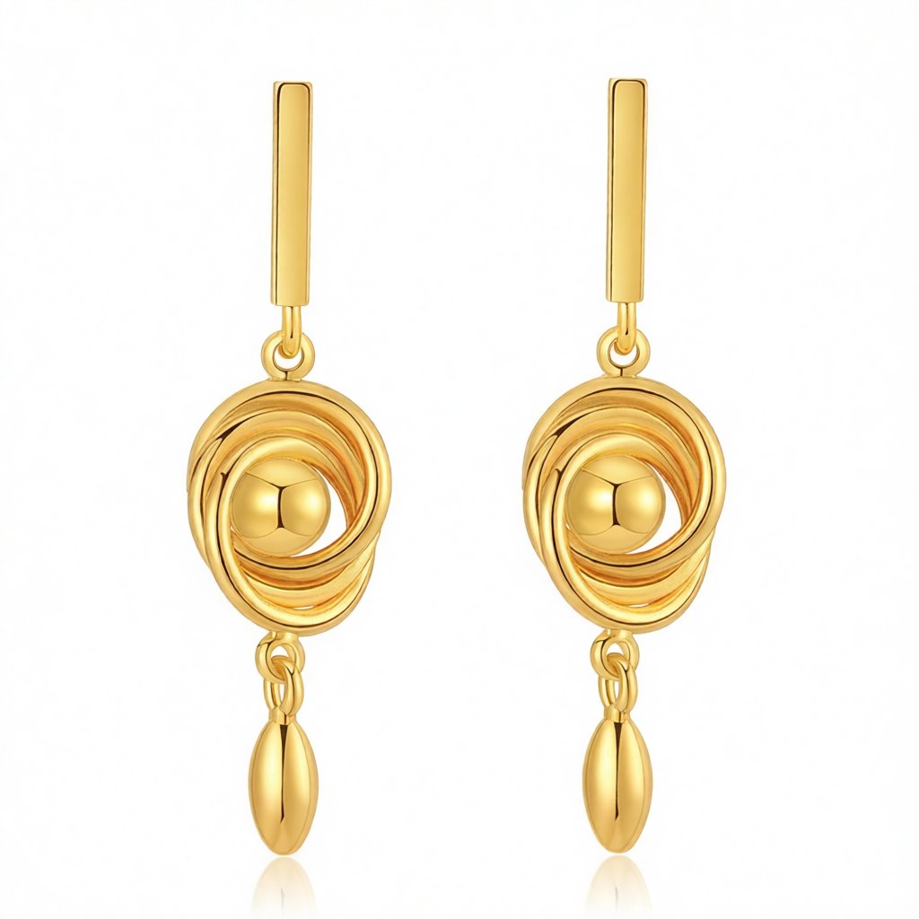 18K Gold-Plated Coil Drop Earrings