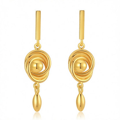 18K Gold-Plated Coil Drop Earrings