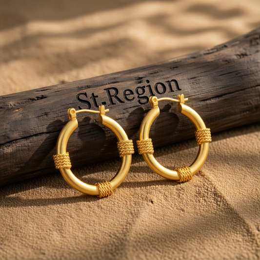 18K Gold-Plated Coils Huggie Earrings