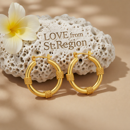 18K Gold-Plated Coils Huggie Earrings
