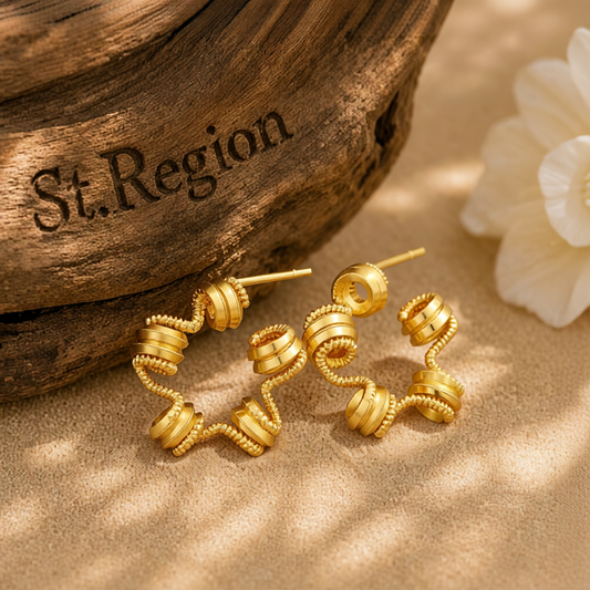 18K Gold-Plated Spring Star Huggie Earrings