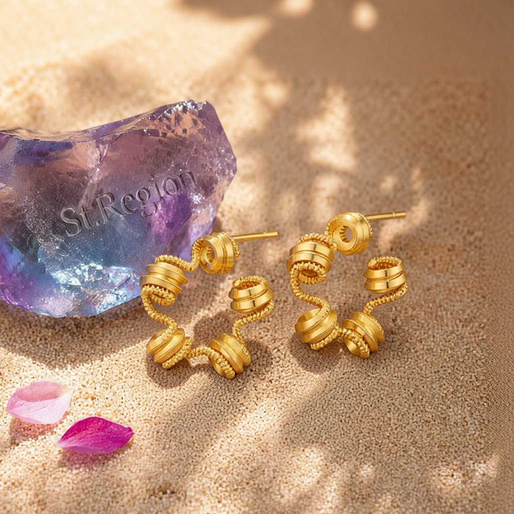 18K Gold-Plated Spring Star Huggie Earrings
