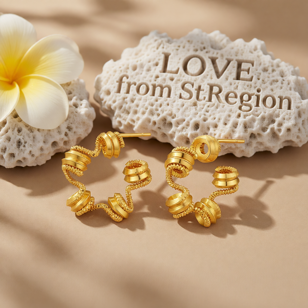 18K Gold-Plated Spring Star Huggie Earrings