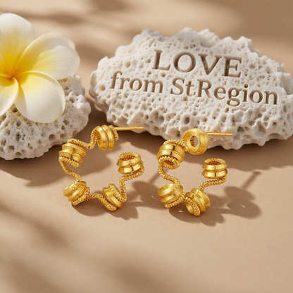 18K Gold-Plated Spring Star Huggie Earrings