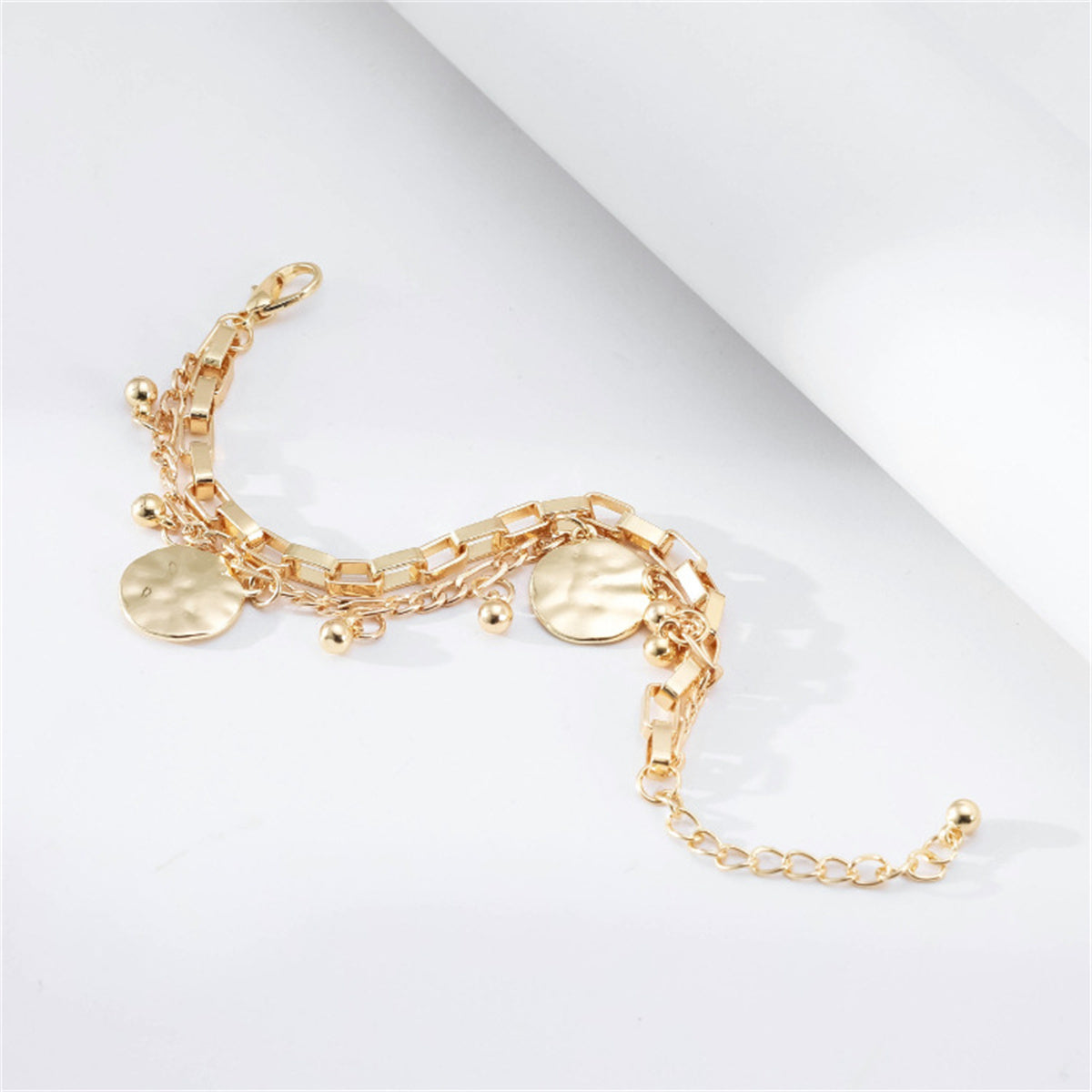 18K Gold-Plated Circular Charm Bracelet