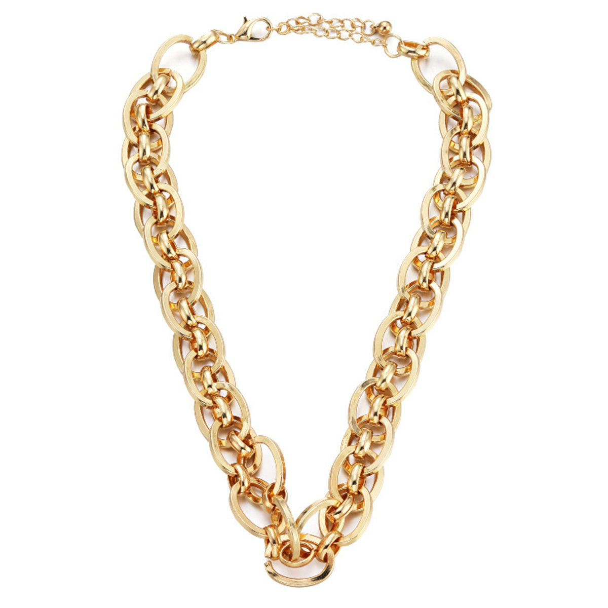 18K Gold-Plated Interlocked Twine Layered Necklace
