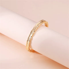 18K Gold-Plated Engraved 'Be Strong' Bangle