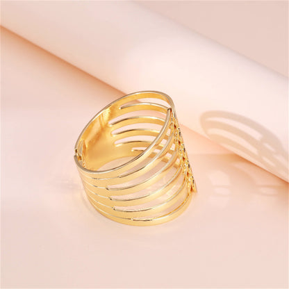 18K Gold-Plated Layered Pin Hinged Bangle, gold bangle bracelet, everyday style, lifestyle look