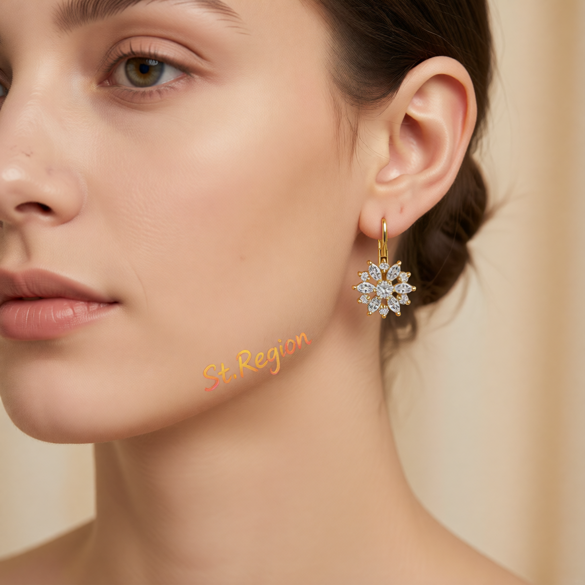 Crystal & Cubic Zirconia 18K Gold-Plated Snowflake Drop Earrings