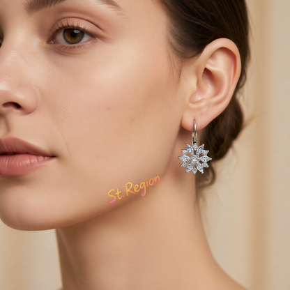 Crystal & Cubic Zirconia Silver-Plated Snowflake Drop Earrings