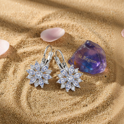 Crystal & Cubic Zirconia Silver-Plated Snowflake Drop Earrings