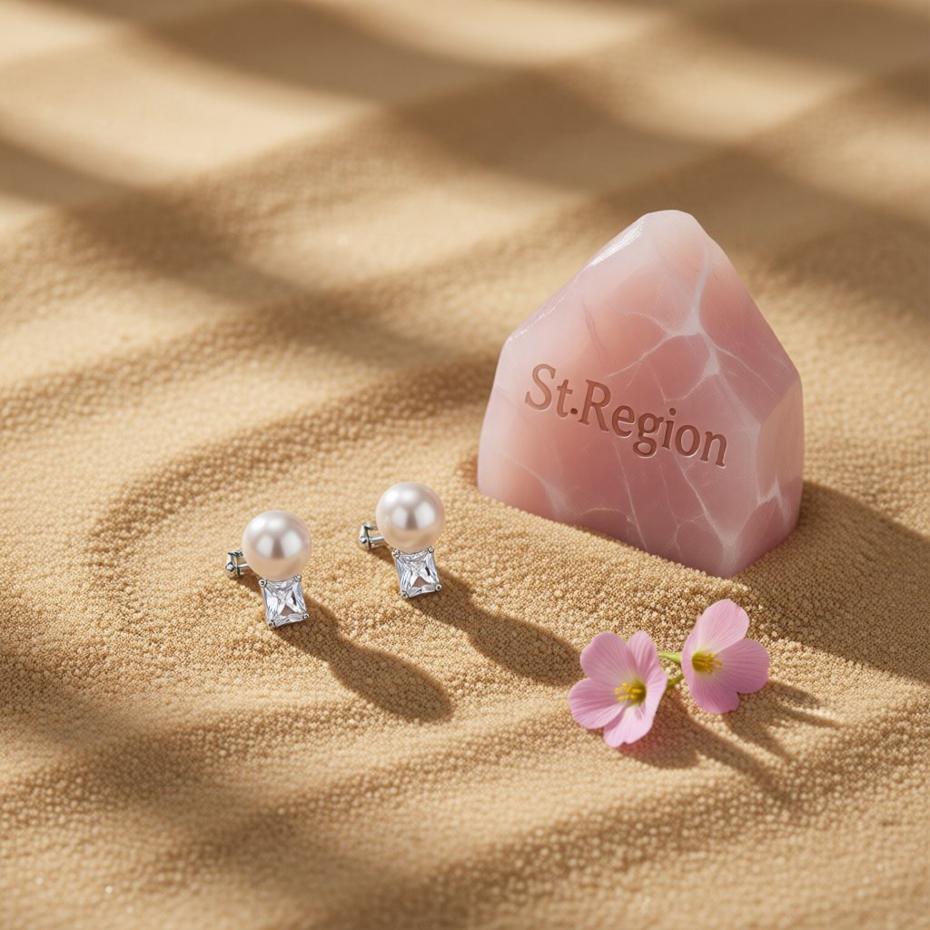 Pearl and Crystal Silver-Plated Stud Earrings, cubic zirconia stud earrings for women, elegant gift for her, detail close-up