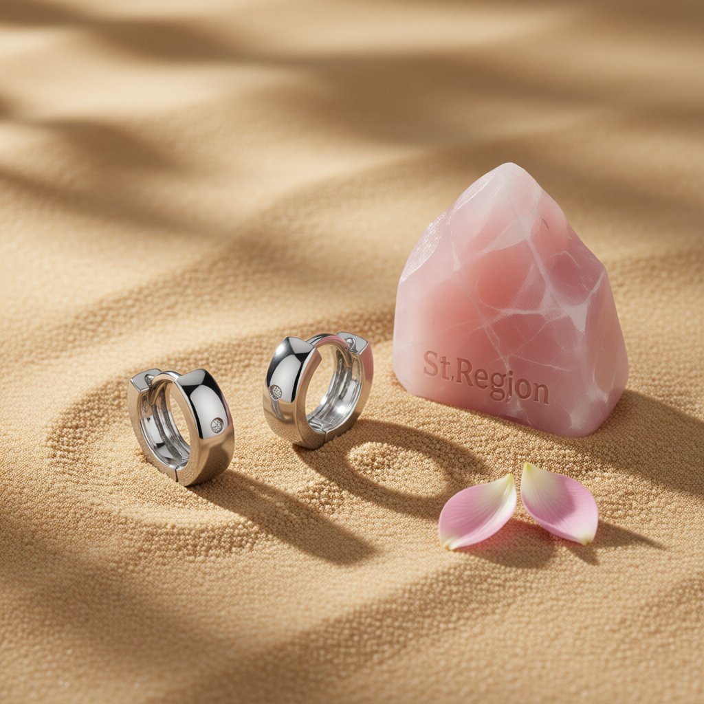 Cubic Zirconia and Silver-Plated Huggie Earrings, silver huggie earrings, vintage-inspired design, detail close-up