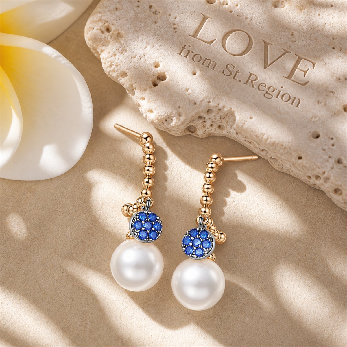 Pearl and Cubic Zirconia 18K Gold-Plated Beaded Drop Earrings, gold drop earrings for women, lifestyle look