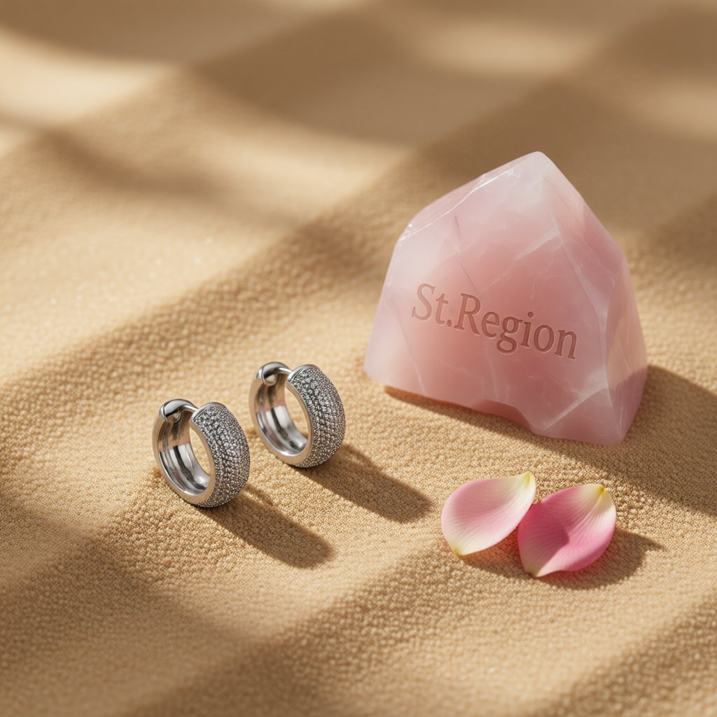 Silver-Plated Textured Huggie Earrings, silver huggie earrings, botanical inspired, detail close-up