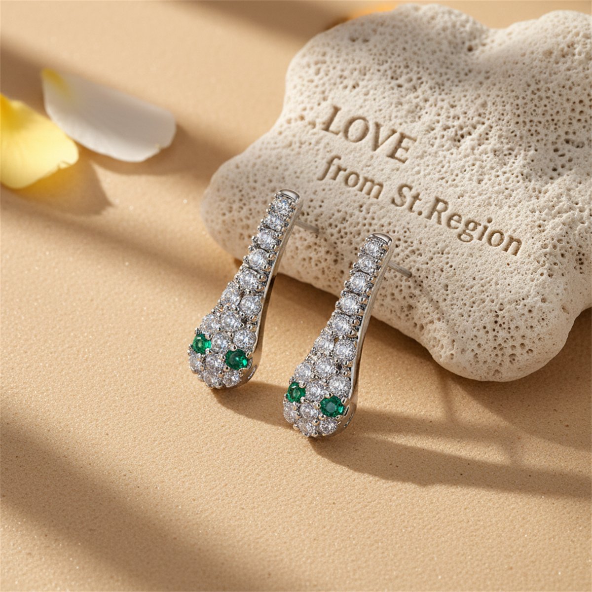 Cubic Zirconia and Silver-Plated Snake Drop Earrings, silver drop earrings for women, lifestyle look