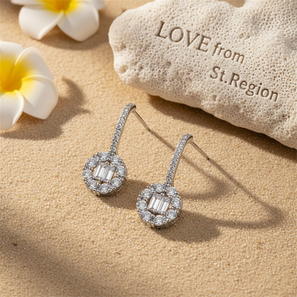 Crystal and Cubic Zirconia Silver-Plated Guitar Drop Earrings, silver drop earrings for women, lifestyle look