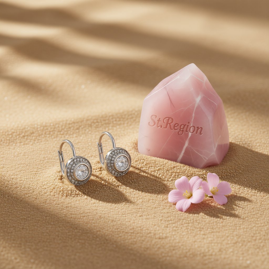 Crystal and Cubic Zirconia Silver-Plated Huggie Earrings, silver huggie earrings, vintage-inspired design, detail close-up