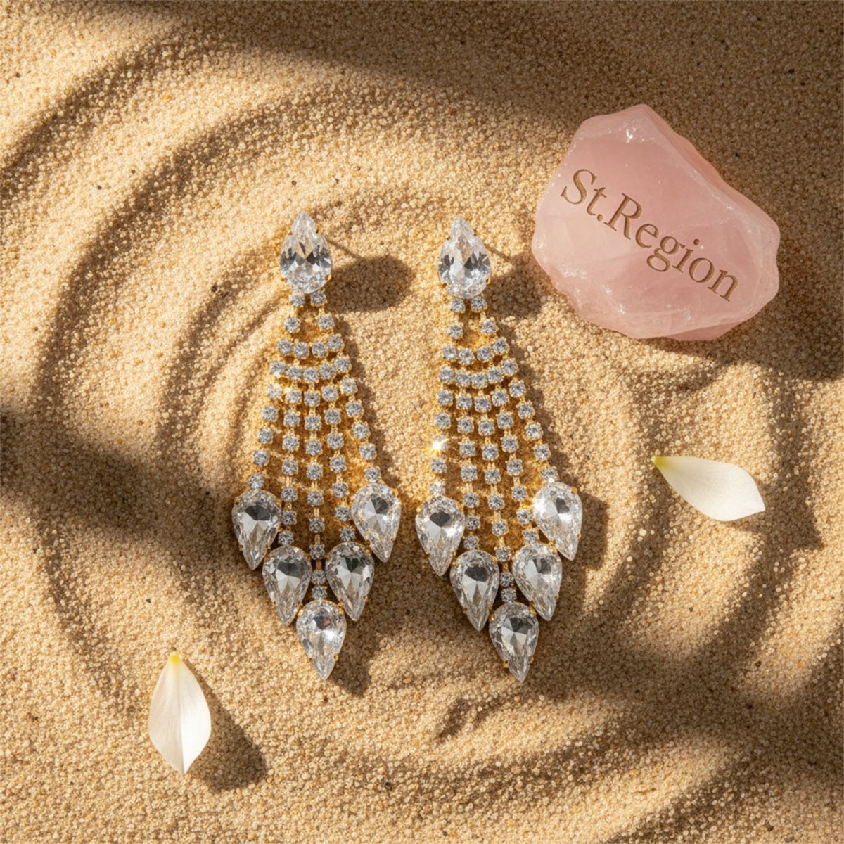 Crystal and Cubic Zirconia Tassel Drop Earrings, drop earrings for women, elegant gift for her, lifestyle look