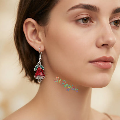Silver-Plated Bell Drop Earrings, silver drop earrings for women, dainty minimalist design, styled look
