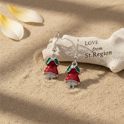 Silver-Plated Bell Drop Earrings, silver drop earrings for women, dainty minimalist design, lifestyle look