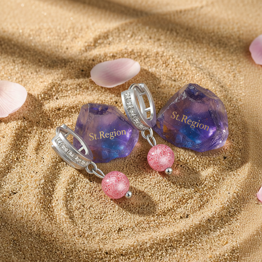 Cubic Zirconia & Pink Crystal Silver-Plated Huggie Drop Earrings