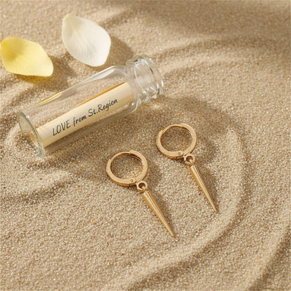 18K Gold-Plated Awl Huggie Earrings - Street Region