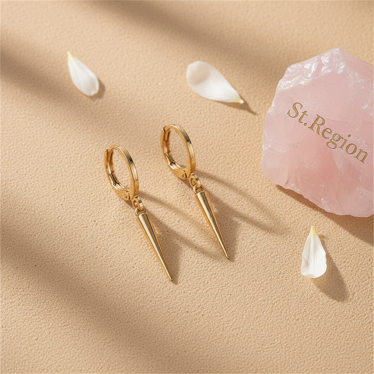 18K Gold-Plated Awl Huggie Earrings - Street Region
