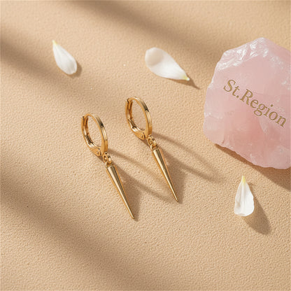 18K Gold-Plated Awl Huggie Earrings - Street Region