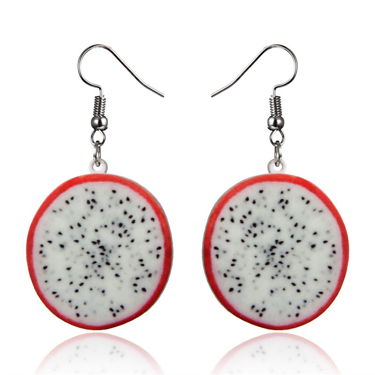 Acrylic & Silver-Plated Pitaya Drop Earrings