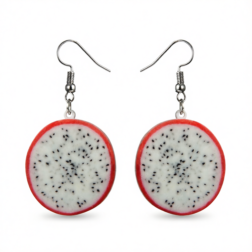 Acrylic & Silver-Plated Pitaya Drop Earrings