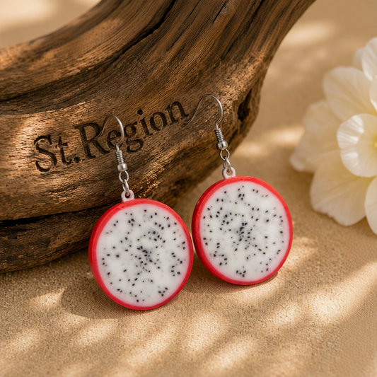 Acrylic & Silver-Plated Pitaya Drop Earrings