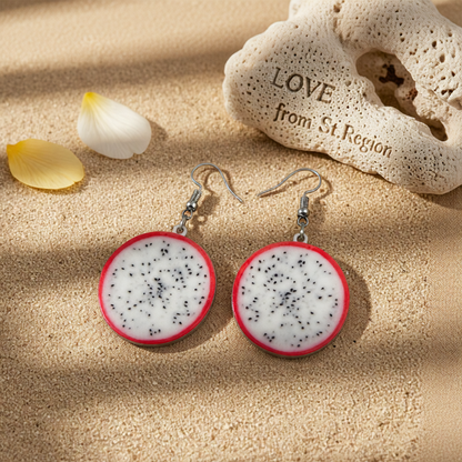 Acrylic & Silver-Plated Pitaya Drop Earrings