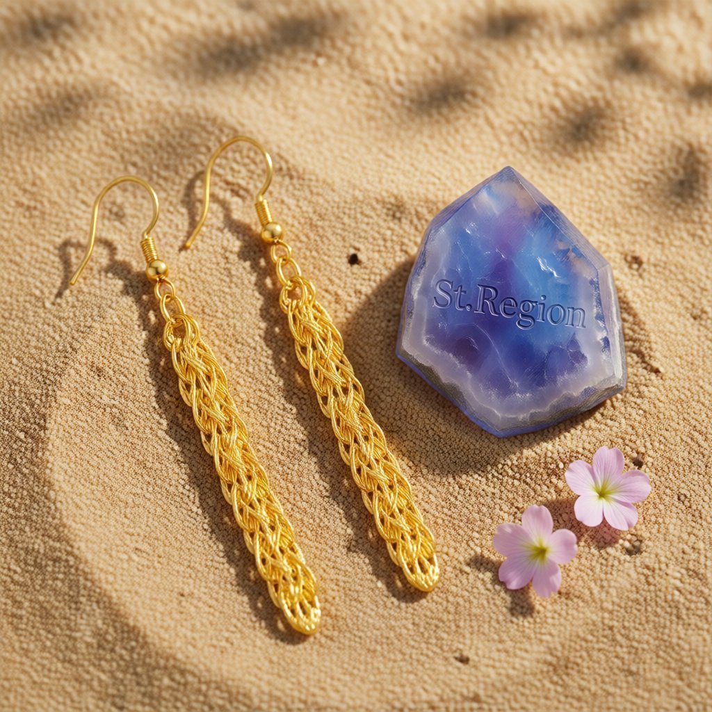 24K Gold-Plated Tassel Drop Earrings, gold drop earrings for women, vintage-inspired design, detail close-up