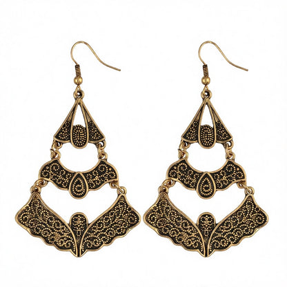 18K Gold-Plated Linking Butterfly Drop Earrings, gold drop earrings for women, everyday style, side view