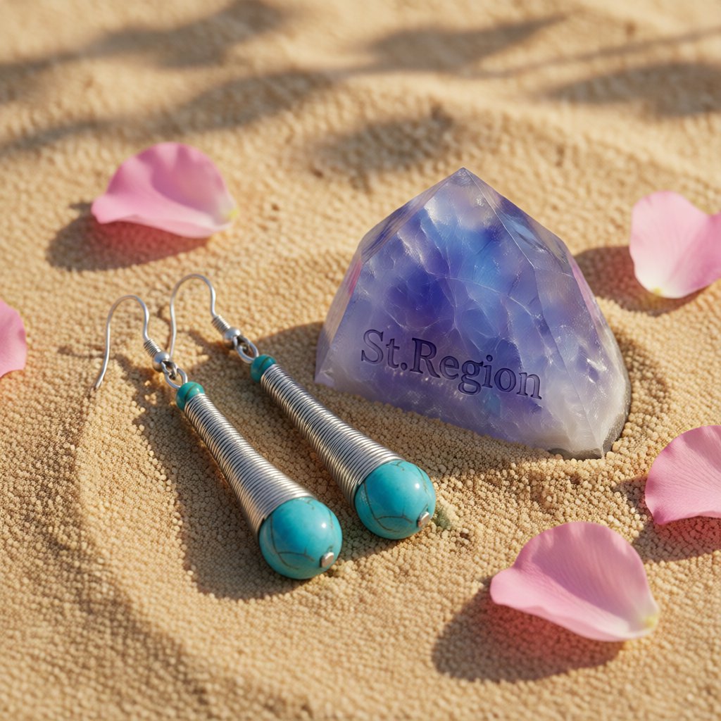 Turquoise and Silver-Plated Teardrop Drop Earrings, silver drop earrings for women, vintage-inspired design, detail close-up
