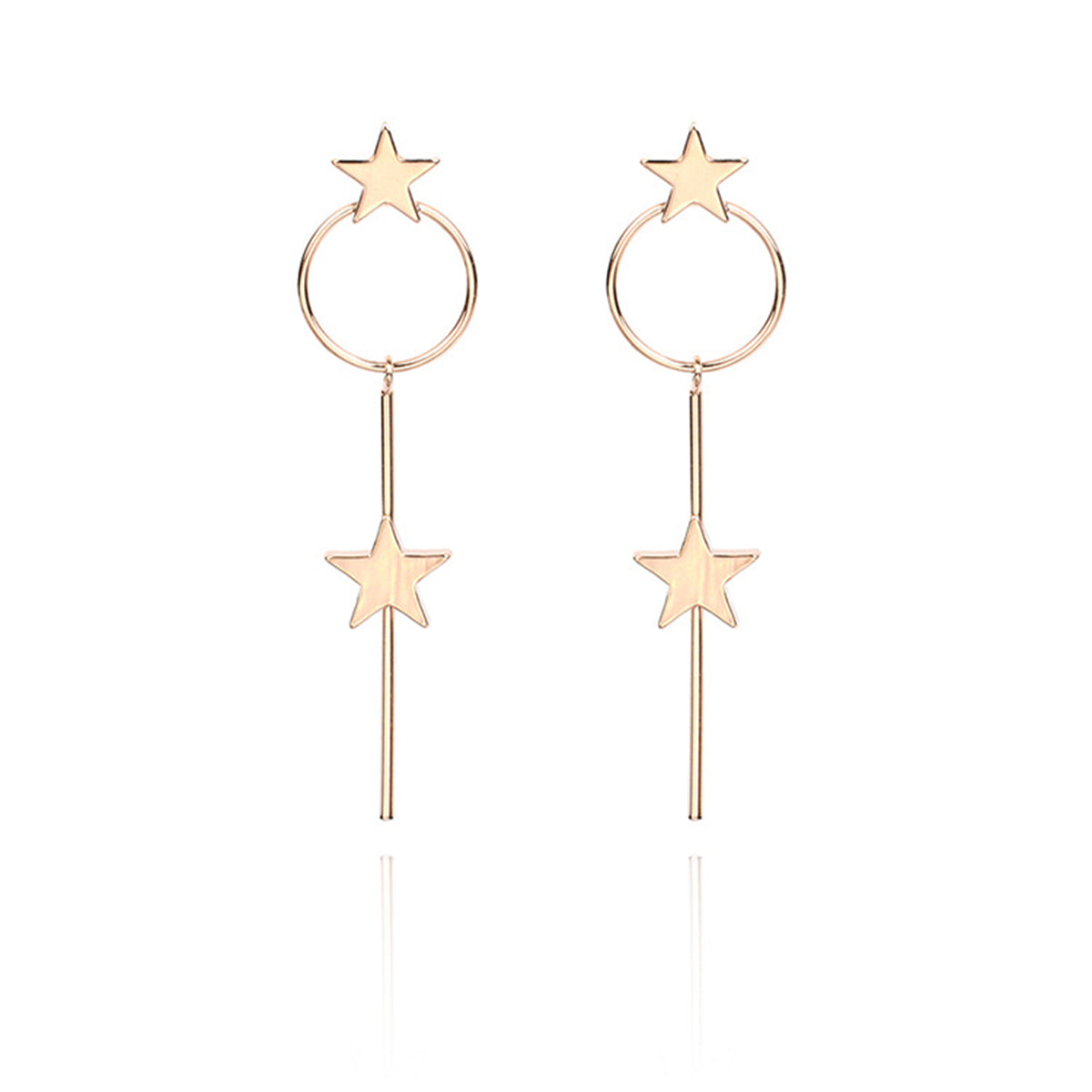 18K Gold-Plated Star Magic Wand Drop Earrings