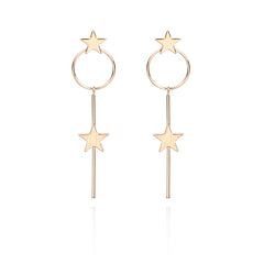 18K Gold-Plated Star Magic Wand Drop Earrings