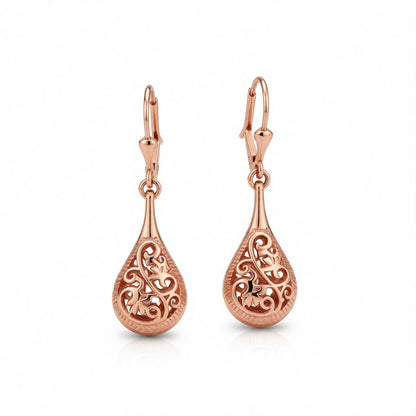 18K Rose Gold-Plated Long Drop Earrings