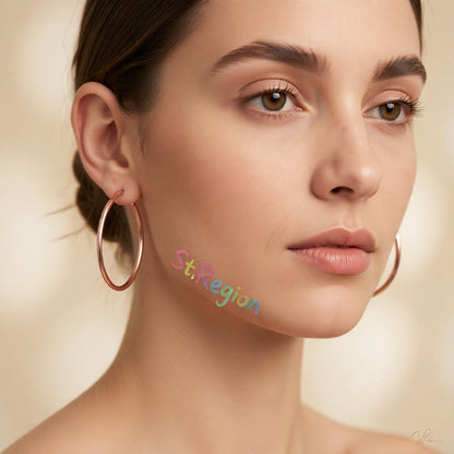 18K Rose Gold-Plated Hoop Earrings
