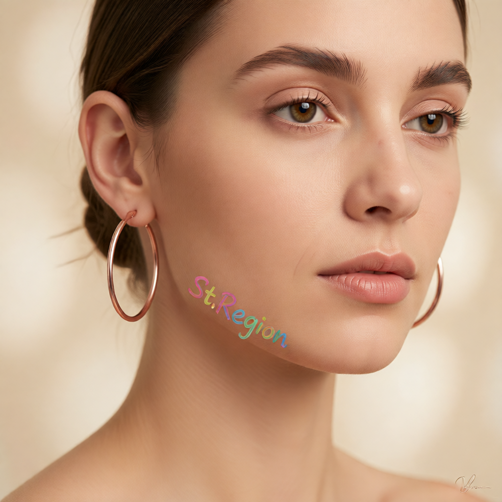 18K Rose Gold-Plated Hoop Earrings