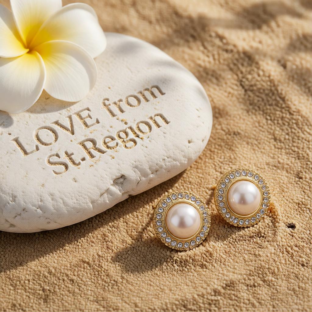Pearl and Cubic Zirconia 18K Gold-Plated Halo Round Stud Earrings, cubic zirconia stud earrings for women, lifestyle look