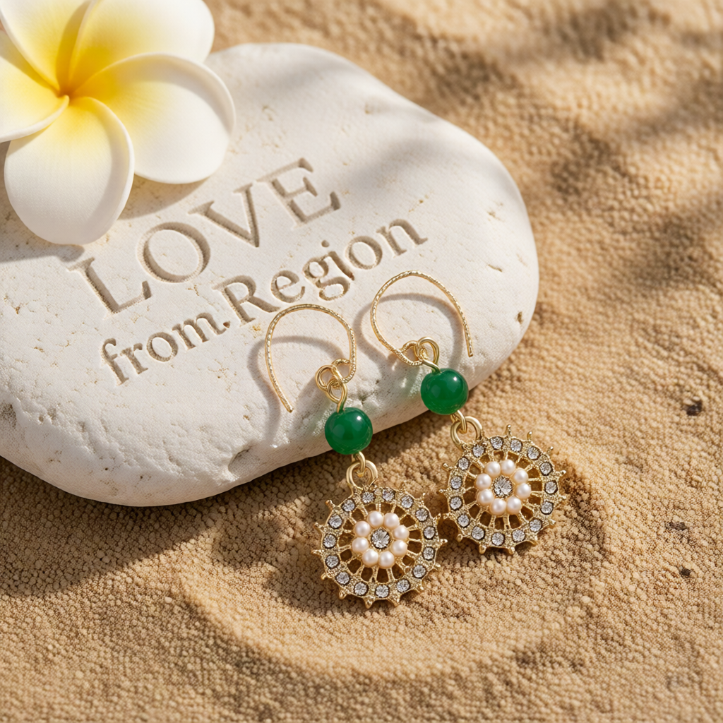 Green Quartz & Cubic Zirconia Pearl 18K Gold-Plated Flower Drop Earrings