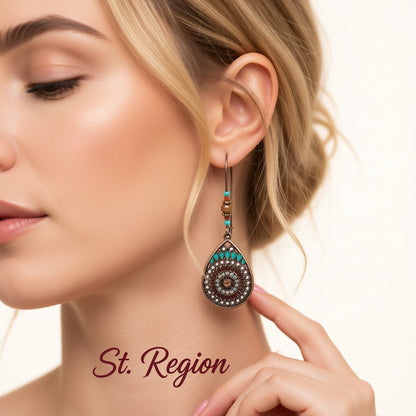 Cubic Zirconia and Howlite 18K Gold-Plated Drop Earrings, gold huggie earrings, everyday style, styled look
