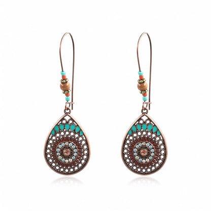 Cubic Zirconia and Howlite 18K Gold-Plated Drop Earrings, gold huggie earrings, everyday style, side view