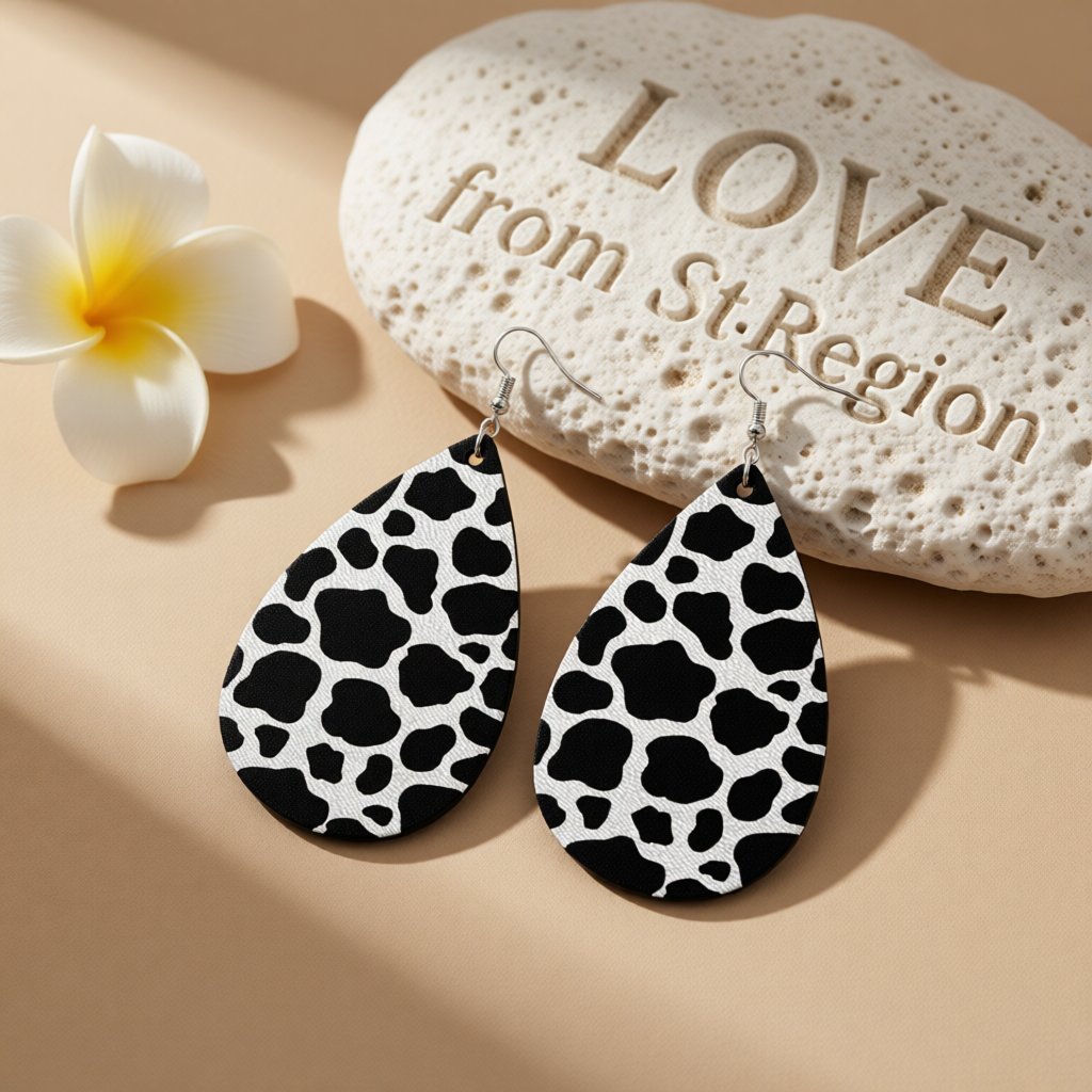 Black Polystyrene and Silver-Plated Spot Drop Earrings, silver drop earrings for women, elegant gift for her, lifestyle look